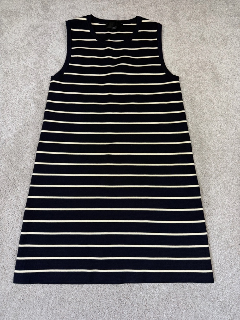 Zara‎ Black And Beige Sleeveless Striped Dress Women’s Size Small